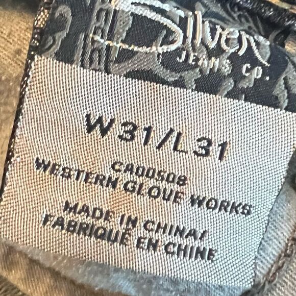 Silver Aiko Mid Boot Jeans Womens Sz 31 X 31 Embroidered Pockets Whiskered - Picture 12 of 12